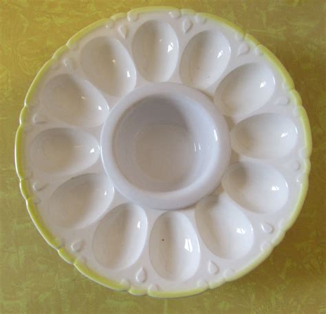 Deviled Egg Plate With Removable Centre Bowl Etsy Canada Deviled