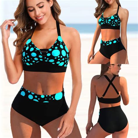 Conjunto De Bikini De Talla Grande Para Mujer Ba Ador Estampado De