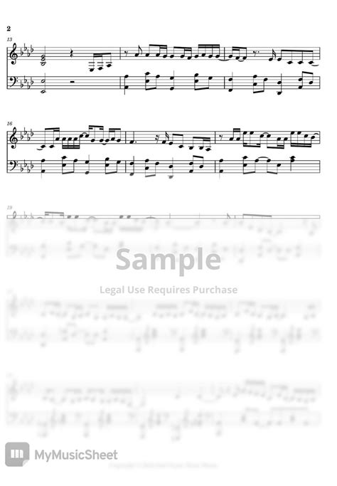 Huh Yunjin Le Sserafim Raise Y Our Glass Piano Sheet By Kail Piano