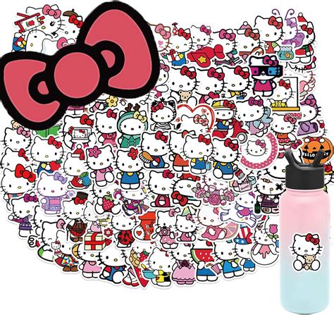 Amazon Paquete de 100 calcomanías de Hello Kitty lindas