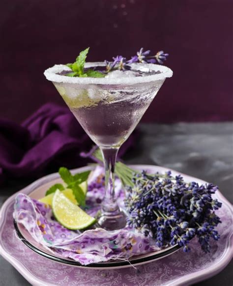 Lavender Martini Vermouth Cocktail With Lavender Simple Syrup