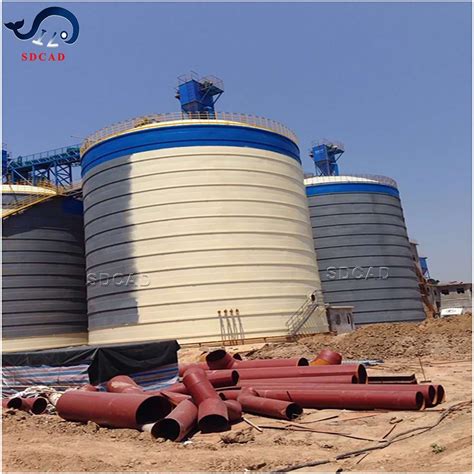 Sdcad Customized 1200 Ton Powder Storage Silo With Safety Valve In El