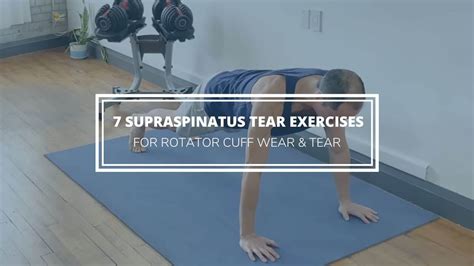 Exercises For Supraspinatus Tear