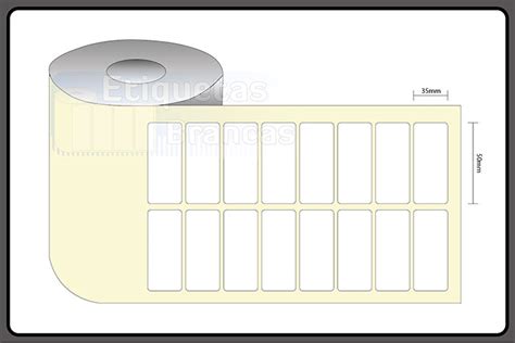 Etiqueta Branca Nylon Resinado Mm X Mm Melhor Pre O Rolo Etiqueta