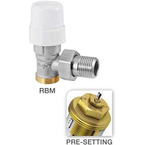 RBM 2642 Valvola Termostatizzabile Angolare Con Preregolazione Ø1 2