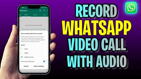 How To Record Whatsapp Video Call With Audio Update Youtube