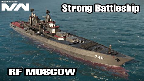 Modern Warships RF MOSCOW Battleship In Action Alpha Test Gameplay