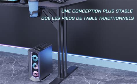 Hlfurnieu Bureau Gaming Informatique Ergonomique X Cm Gamer