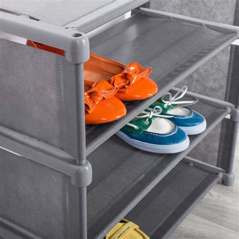 Ksp Softstor 4 Level Fabric Shoe Rack Grey Kitchen Stuff Plus