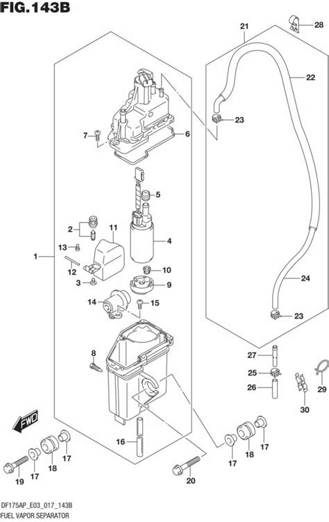 Fuel Vapor Separator DF175AP E03 Precision Marine