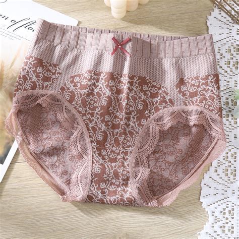 Tawop Sexy Underwear For Women Sexy Lace Fragmented Flower Traceless Mid Waist Tight Underpants