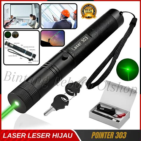 Laser Lensa Hijau Green Laser Pointer Leser Jarak Jauh