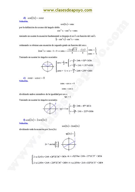 Ecuaciones Trigonomг Tricas Ejercicios Resueltos Explicados Paso A Paso