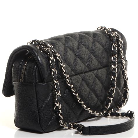 Chanel Easy Caviar Medium Flap Black 90106