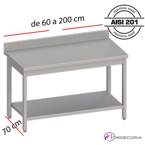 Mesa ECO Con Peto Y Estante Fondo 70 Cm