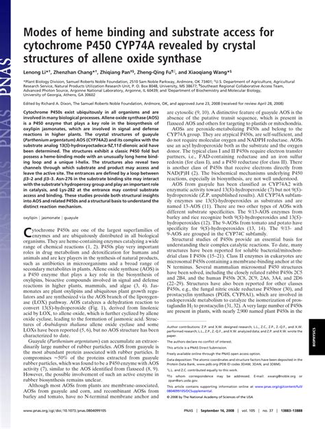 Pdf Modes Of Heme Binding And Substrate Access For Cytochrome P