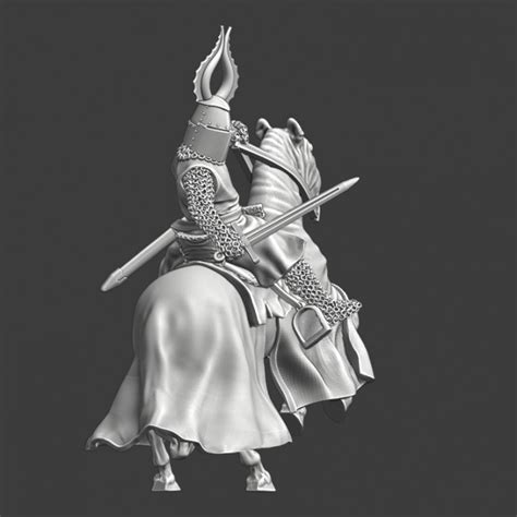 3d Printable Mounted German Knight Teutonic Order By Northern