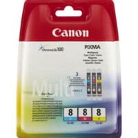 Canon Pack De 3 Cartouches D encre Cli 8 Cyan magenta jaune à Prix