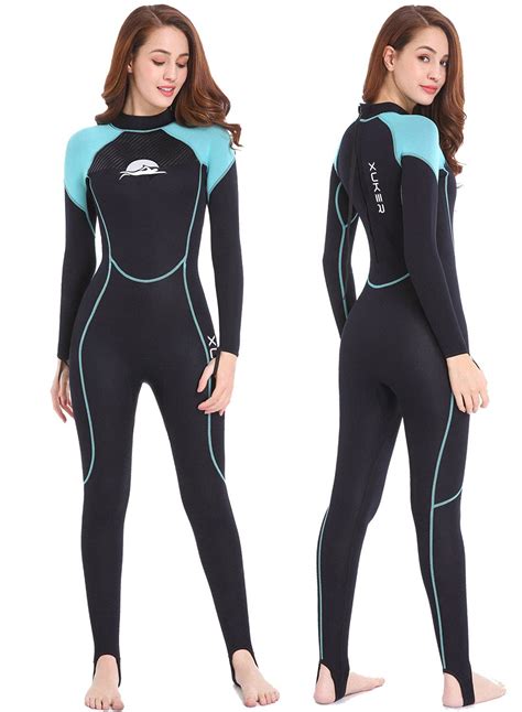 Buy XUKER Women Men Wetsuit 2mm 3mm Neoprene Wet Suits Front Back Zip