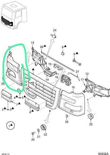 CERQUILLO DE FARO DERECHO Headlight For DAF XF 105 FAD 105 460 Truck