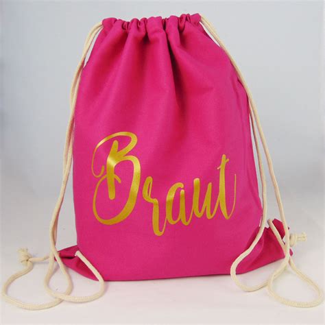 JGA Turnbeutel Braut Pink Gold Online Kaufen