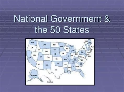 Ppt National Government And The 50 States Powerpoint Presentation Id