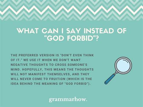 10 Better Ways To Say "God Forbid"