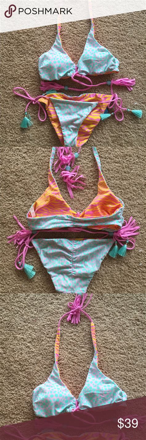 Victoria S Secret Reversible Bikini Set Reversible Bikinis Bikinis