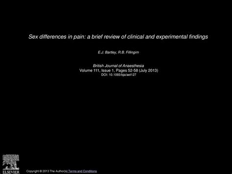 E J Bartley R B Fillingim British Journal Of Anaesthesia Ppt Download