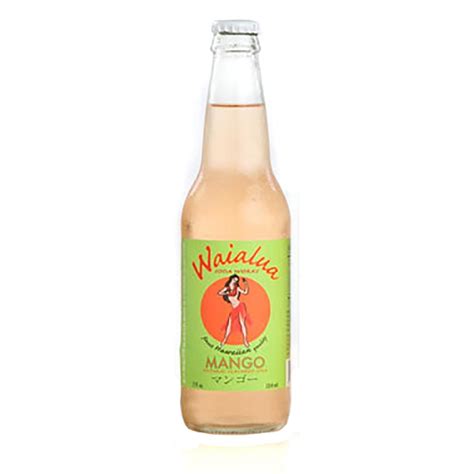 Waialua Mango Natural Soda 12 Oz Bottle Blue Dog Beverages