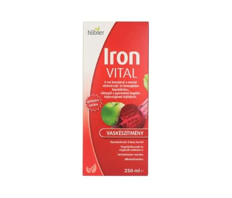 Hübner IronVital vaskészítmény vitaminokkal 250ml BENU Gyógyszertár