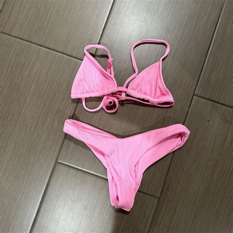 Blackbough Pink Bikini Top Size S Bottom Size M Depop