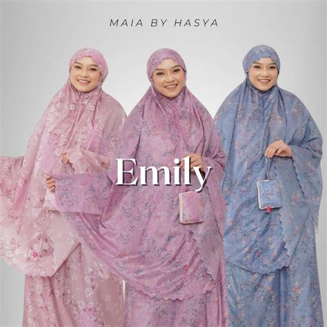 Jual Maia By Hasya Mukena Traveling Mini Pouch Emily Series Free