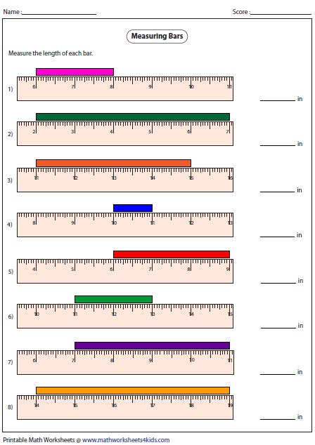 Measuring Length Worksheets