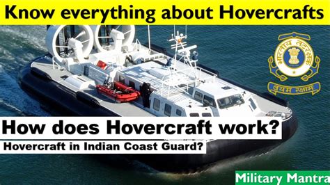 How Does Hovercraft Work Indian Coast Guard Youtube