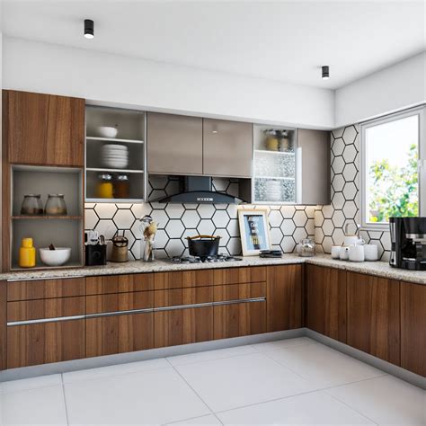 Classic White And Wood Kitchen Design With Walnut Bronze Cabinets