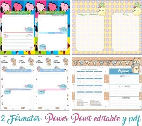 Agendas Pack X 10 Kit Imprimible Editables Powerpoint Y Pdf En Venta En