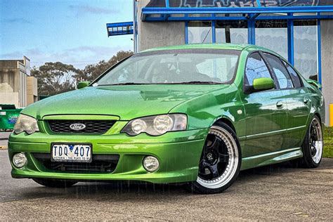 Ford Falcon Hussla Zen Gloss Black Chrome Rivets Machined Lip Wheel