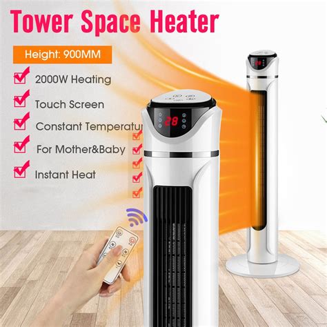 Portátil 2000w Elétrico Slim Aquecedor Torre De Cerâmica Oscilante