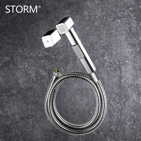 Bathroomchromed ABS Toilet Handheld Sprayer Shut Off Hand Spray Faucet