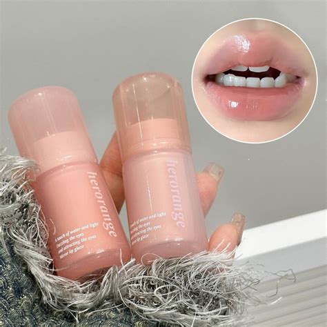 HERORANGE Moisturize Big Ice Bucket Lip Mirror Lip Glaze Fade Lip Lines