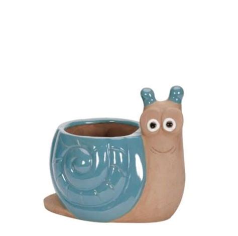 Apta Pottery Glazed Snail Planter Newgate Nurseries