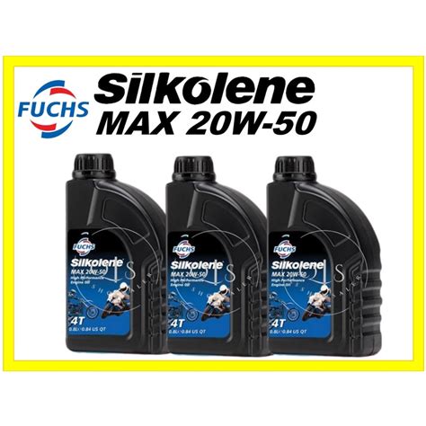 FUCHS SILKOLENE MAX 4T 20W 50 1L MOTORCYCLE ENGINE OIL MOTORCYCLE