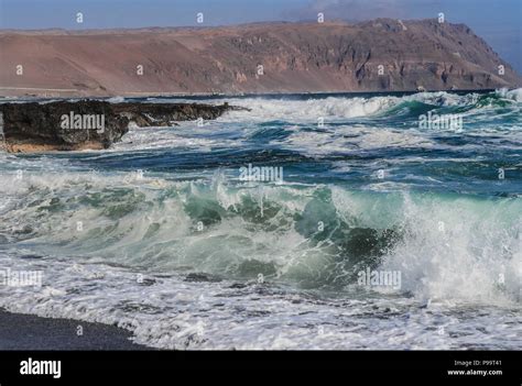 Beach of Arica Chile. Morro de Arica, Chile. Arica is a port city in ...