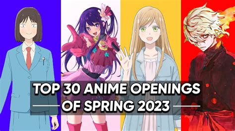 My Top Anime Openings Spring Youtube