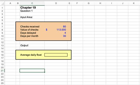 Solved 1 Calculating Float [lo1] In A Typical Month The