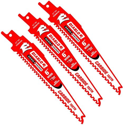 DIABLO 6 In 5 7 TPI Demo Demon Carbide Reciprocating Saw Blades For