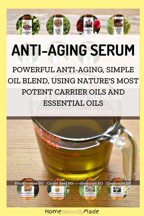 Anti Aging Serum {homemade Best Effective} Homenaturallymade Recipe