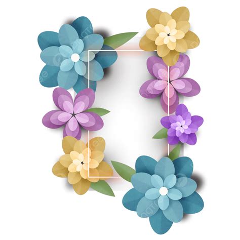 Paper Cut Border Png Transparent Green Paper Cut Flower Border Bright