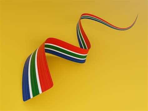 Premium Photo D Flag Of South Africa D Waving Ribbon Flag Isolated